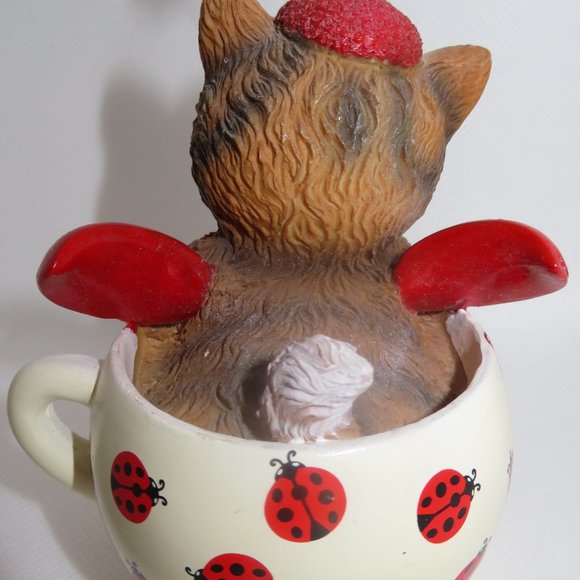 Cute as a Bug Cups of Affection Cat in Teacup with Certificate (F57) - Picture 4 of 12